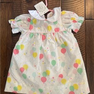 The Beaufort Bonnet Company Balloon Print Dress - White, Pink, Green, Yellow